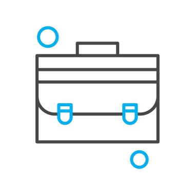 Evrak çantası simgesinin vektör illüstrasyonu