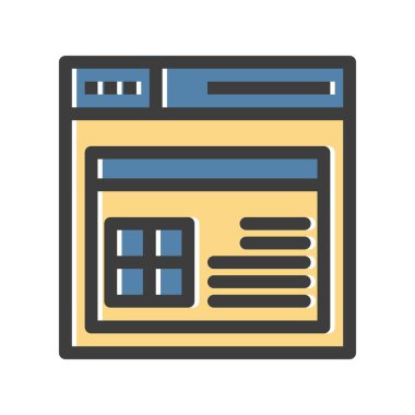 tarayıcı simgesi vektör illüstrasyonu