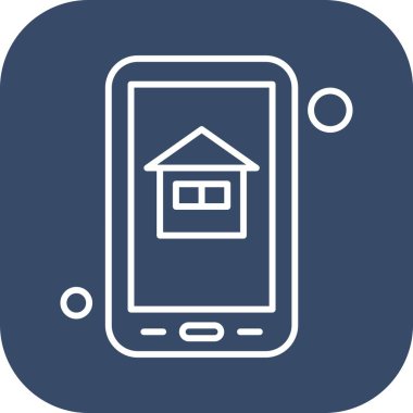  Ev simgesinin vektör illüstrasyonu