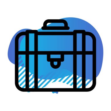 bavul ikonu vektör illüstrasyonu