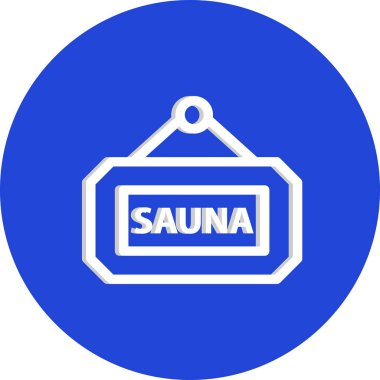 vektör sauna simgesi illüstrasyonu