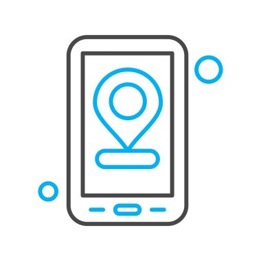 Vektör konumu simge illüstrasyonu