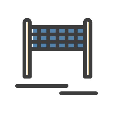  vektör voleybol ağı simgesi