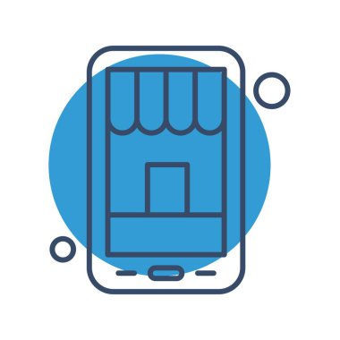 vektör mağaza simgesi çizimi