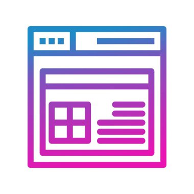 tarayıcı simgesi vektör illüstrasyonu