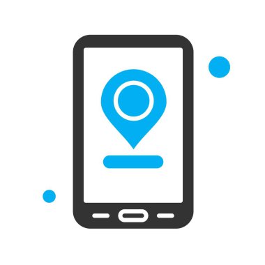 Vektör konumu simge illüstrasyonu