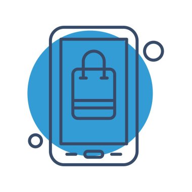 Vektör alışveriş torbası simgesi