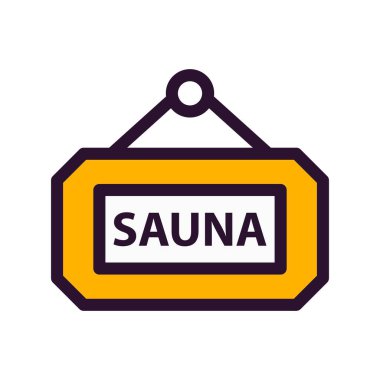 vektör sauna simgesi illüstrasyonu