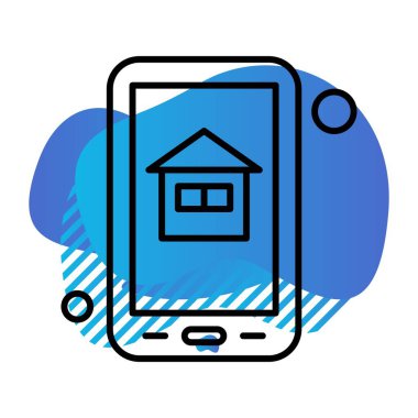  Ev simgesinin vektör illüstrasyonu