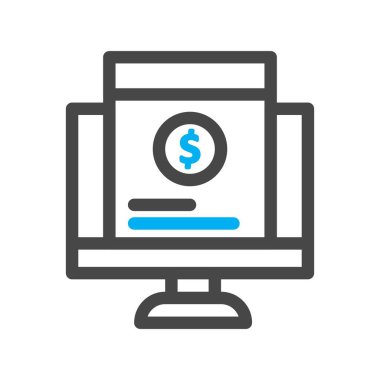 vektör lcd simgesi illüstrasyonu