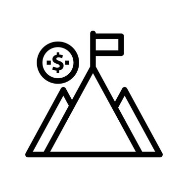 vektör dağ simgesi illüstrasyonu