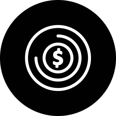 Vektör para simgesi çizimi