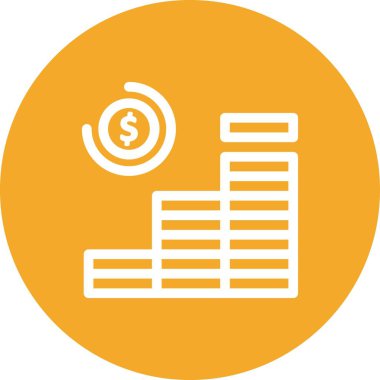 Vektör para simgesi çizimi