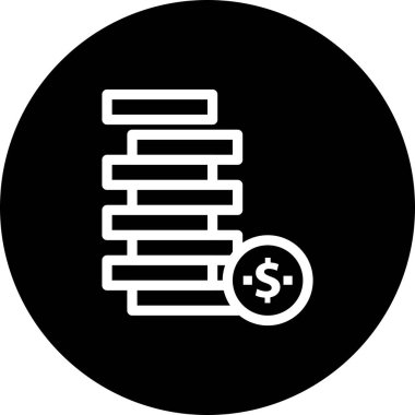 Vektör para simgesi çizimi