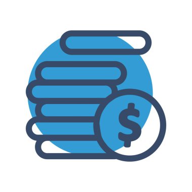 Vektör para simgesi çizimi