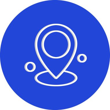 Vektör konumu simge illüstrasyonu