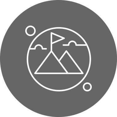 vektör dağ simgesi illüstrasyonu