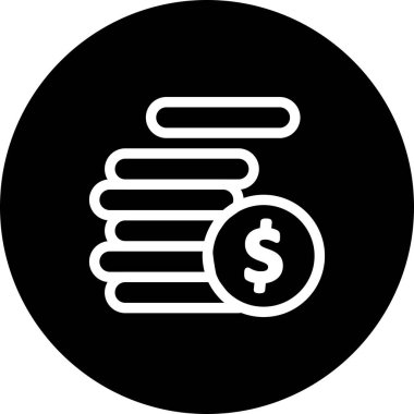 Vektör para simgesi çizimi