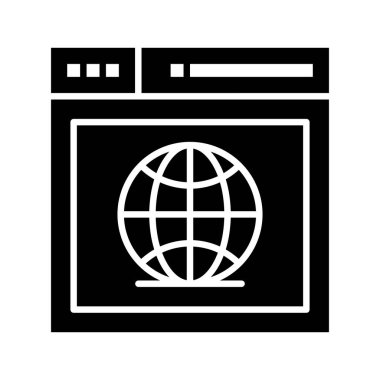 vektör ana hatları web sitesi simgesi 