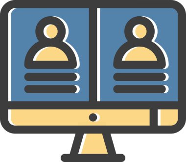 vektör lcd simgesi illüstrasyonu