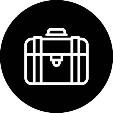 bavul ikonu vektör illüstrasyonu