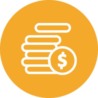 Vektör para simgesi çizimi