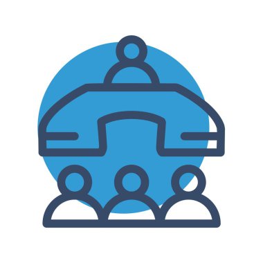 vektör ofisi toplantısı simgesi 