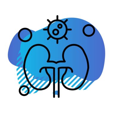 vektör böbrek simgesi illüstrasyonu