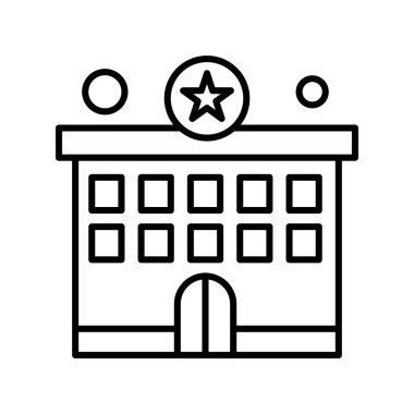 Vektör polis karakolu ico