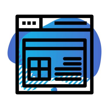 tarayıcı simgesi vektör illüstrasyonu