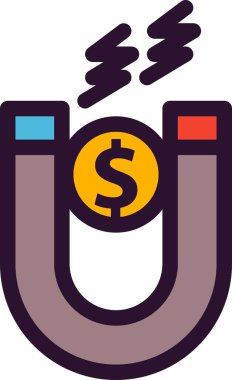 Vektör mıknatıs simgesi çizimi