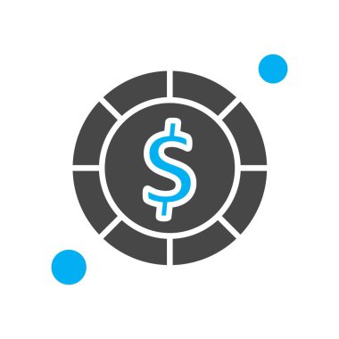 Vektör para simgesi çizimi