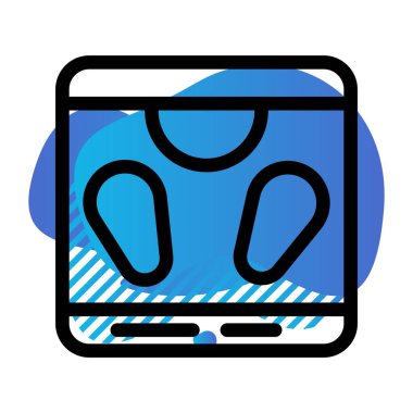 Vektör tartma makinesi simgesi