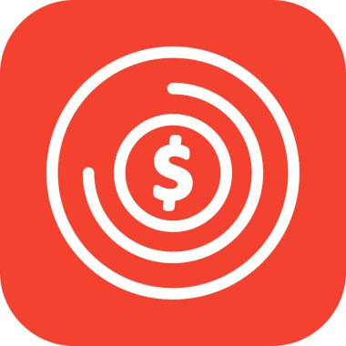 Vektör para simgesi çizimi