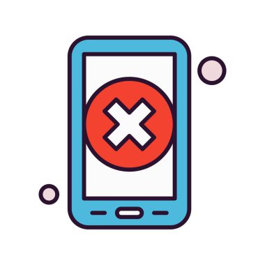 vektör çapraz simgesi illüstrasyonu