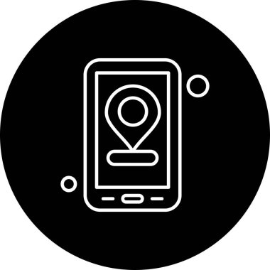 Vektör konumu simge illüstrasyonu