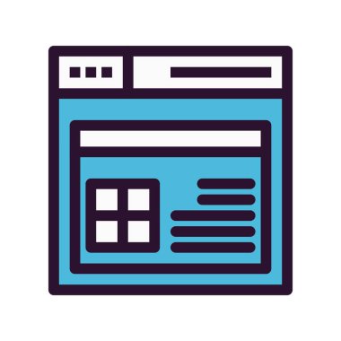 tarayıcı simgesi vektör illüstrasyonu