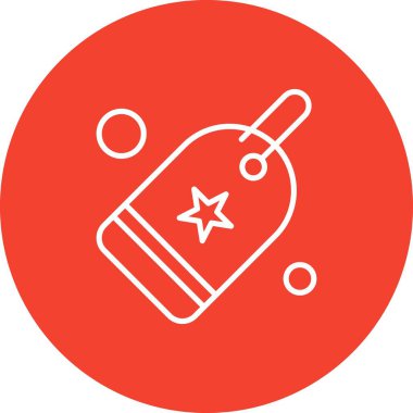  Simge etiketinin vektör illüstrasyonu