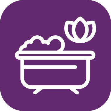 vektör Küvet Simgesi illüstrasyonu