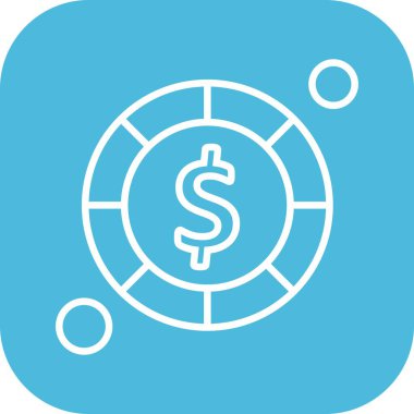 Vektör para simgesi çizimi