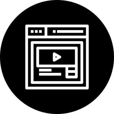 vektör ana hatları web sitesi simgesi 