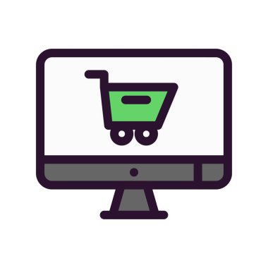 vektör çevrimiçi dükkan simgesi