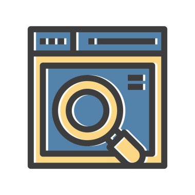 vektör ana hatları web sitesi simgesi 