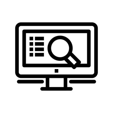 vektör lcd simgesi illüstrasyonu