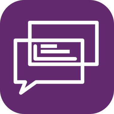  Vektör sohbet simgesi illüstrasyonu