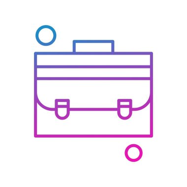 Evrak çantası simgesinin vektör illüstrasyonu