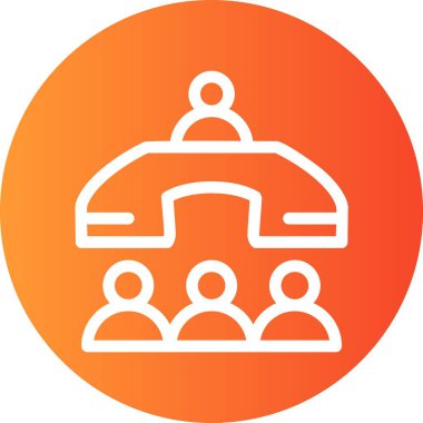 vektör ofisi toplantısı simgesi 