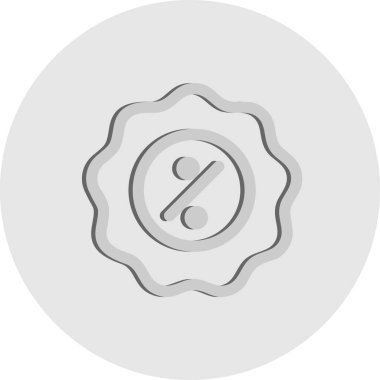  Simge etiketinin vektör illüstrasyonu