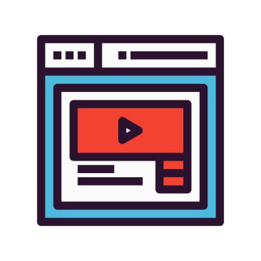 vektör ana hatları web sitesi simgesi 