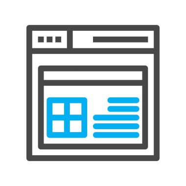 tarayıcı simgesi vektör illüstrasyonu